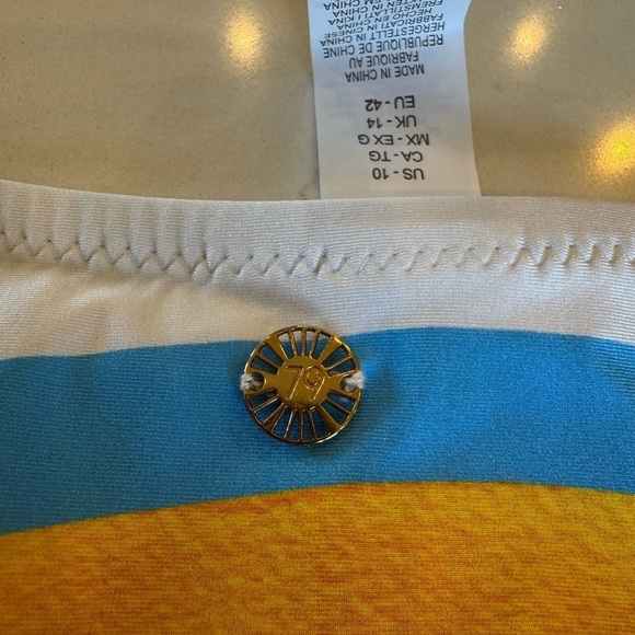 NWT Sunshine79 High Cut Embellished Rainbow Bikini Bottom / size 10 - Picture 4 of 10